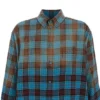 Camisa de flanela xadrez de manga comprida oversized «Blue Red» 715030TMM116305