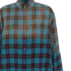 Camisa de flanela xadrez de manga comprida oversized «Blue Red» 715030TMM116305