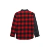 Camisa de flanela xadrez em patchwork «Red Black» 647364TJM136167