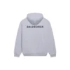 Camisa de manga comprida Balenciaga FW21 para homem, com logótipo estampado, cinzenta 600583TIV841167