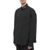 Camisa de manga comprida com botões e logótipo no colarinho «Preto» 671586TYB181000