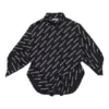 Camisa de manga comprida com estampado de logótipo «Preto» 671663TLLJ11070