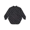 Camisa de manga comprida com estampado de logótipo «Preto» 671663TLLJ11070