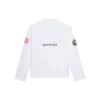 Camisa de manga comprida com gola redonda para homem Balenciaga x NASA Crossover Space Printing, branca, 662496TKVD79040