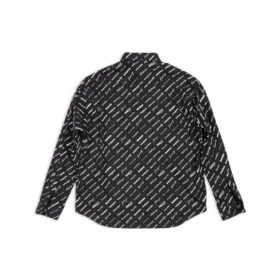 Camisa de manga comprida com logótipos por toda a peça «Preto» 662983TNLL11070