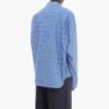 Camisa de manga comprida com riscas finas e logótipo por toda a peça «Azul» 662983TGLB95531
