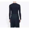 Camisa de manga comprida elástica para homem com logótipo criativo simbólico da Balenciaga, preta, 620966TIV491070