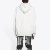 Camisa de manga comprida masculina Balenciaga FW21 «Hi My Name Is» com padrão alfabético, branca, 651799TKVF29081