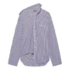 Camisa de manga comprida às riscas FW21, azul-escuro 663034TIM368502