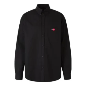 Camisa de manga comprida Uniform, corte largo, «Preto» 623750TIM391000