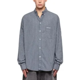 Camisa de manga comprida xadrez «Azul» 690340TMM373768