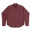 Camisa de manga comprida xadrez, corte largo «Vermelho» 658929TKM386167