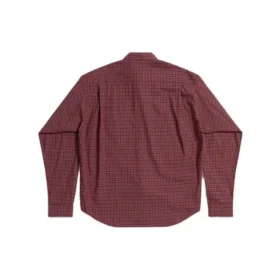 Camisa de manga comprida xadrez, corte largo «Vermelho» 658929TKM386167