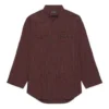 Camisa de manga comprida xadrez oversize SS21, castanha 658806TKM366100