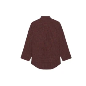 Camisa de manga comprida xadrez oversize SS21, castanha 658806TKM366100