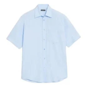 Camisa de manga curta «Azul claro» 584019TFO024850