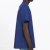 Camisa de manga curta Balenciaga para homem, com estampado da Political Campaign, azul-real 508203TAV444540