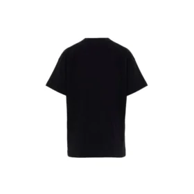 Camisa de manga curta bordada unissexo preta 612965TIVD31000 Camisa de manga curta bordada unissexo preta 612965TIVD31000