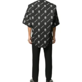 Camisa de manga curta com costas quadradas Balenciaga x WFP «Preto e Branco» 602026TIL251070