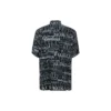 Camisa de manga curta com estampado de logótipo tipográfico misto «Preto Cinza» 556854TELF21269