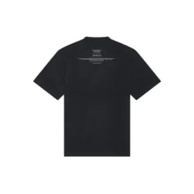 Camisa de manga curta com gola redonda Balenciaga FW21 Couture Alphabet para homem, preta 651795TJV901070 Camisa de manga curta com gola redonda Balenciaga FW21 Couture Alphabet para homem, preta 651795TJV901070