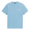 Camisa de manga curta com gola redonda para homem da Balenciaga, com estampado da Political Campaign, azul 570803TBV425840