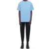 Camisa de manga curta com gola redonda para homem da Balenciaga, com estampado da Political Campaign, azul 570803TBV425840