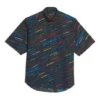 Camisa de manga curta com logótipo estampado «Preto» 556869TDL542771