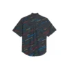 Camisa de manga curta com logótipo estampado «Preto» 556869TDL542771