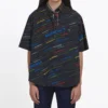 Camisa de manga curta com logótipo estampado «Preto» 556869TDL542771