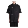 Camisa de manga curta com logótipo por toda a peça «Black White» 681702TOL651070
