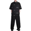 Camisa de manga curta com logótipo por toda a peça «Black White» 681702TOL651070