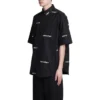 Camisa de manga curta com logótipo por toda a peça «Black White» 681702TOL651070