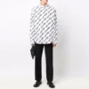 Camisa de manga curta com logótipo rabiscado, corte largo «Branco» 662983TLLJ49040