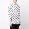 Camisa de manga curta com logótipo rabiscado, corte largo «Branco» 662983TLLJ49040