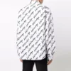Camisa de manga curta com logótipo rabiscado, corte largo «Branco» 662983TLLJ49040
