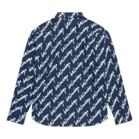 Camisa de manga curta com logótipo rabiscado, corte largo «Midnight Blue» 662983TLLJ48502