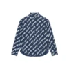Camisa de manga curta com logótipo rabiscado, corte largo «Midnight Blue» 662983TLLJ48502