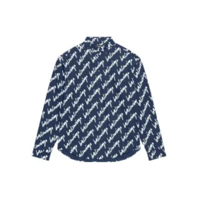 Camisa de manga curta com logótipo rabiscado, corte largo «Midnight Blue» 662983TLLJ48502
