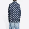 Camisa de manga curta com logótipo rabiscado, corte largo «Midnight Blue» 662983TLLJ48502