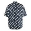 Camisa de manga curta com rabiscos por toda a peça “Azul-escuro Branco” 681702TLLJ48502