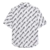 Camisa de manga curta com rabiscos por toda a superfície «Branco Preto» 681702TLLJ49040