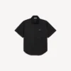 Camisa de manga curta de trabalho para homem em preto