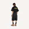 Camisa de manga curta de trabalho para homem em preto