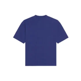Camisa de manga curta em malha retro Balenciaga FW21 para homem, azul-marinho 612966TKVD33967
