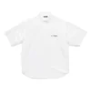 Camisa de manga curta em popeline «Branco» 751920TNM609000