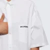 Camisa de manga curta em popeline «Branco» 751920TNM609000