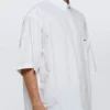 Camisa de manga curta em popeline «Branco» 751920TNM609000
