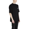 Camisa de manga curta larga com logótipo para homem, coleção SS20, preta 620969TIV521070
