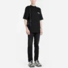 Camisa de manga curta larga com logótipo para homem, coleção SS20, preta 620969TIV521070
